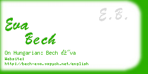 eva bech business card